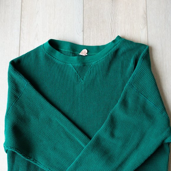 Mini waffle knit vintage Stanfield's XL sweater - Picture 3 of 10